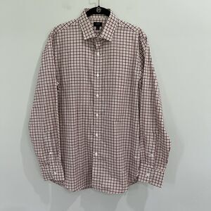 J. Crew Ludlow 120’s‎ 2 Ply Men’s Button Up Plaid Shirt Size Medium Cotton